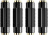 3.5mm 1/8 Inch to 3.5mm 1/8 Inch Stereo Jack Female to Female Adapter Connector Gold Plated (4 Pack)