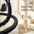 PC Cable Management Sleeve Tube, 2 PCS Black Cord Organizer, 5 ft Cover Wrap for Messy Wire Solution for Office Computer