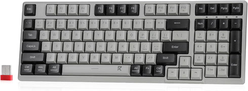 Redragon BK7114 Low-Profile Wireless Computer Keyboard, 98 Keys Slim Office PC Scissors Mechanism