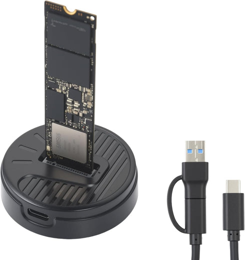 ELUTENG Single M.2 NVMe to USB C/USB A Docking Station Adapter Card Reader,