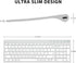 iClever BK10 Bluetooth Keyboard, Multi Device Rechargeable Bluetooth 5.1 with Number Pad, Ergonomic Design