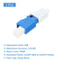 MECCANIXITY 5dB LC Fiber Attenuator, Pack of 2 Male to Female Fixed Fiber Optic for Transmission