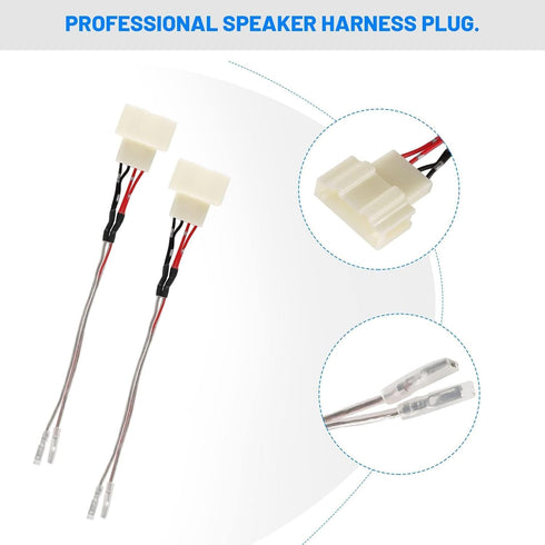 Door Speaker Adapter Bracket 6.5 with Wiring Harness Connector for VW Passat, Golf, Jetta, Beetle