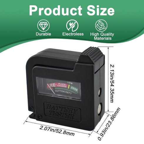 UBANU 1Pc BT-860 9V 1.5V Universal Small Battery Volt Tester Checker, High Accuracy Portable Digital Battery Capacity
