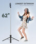 MOLEKSDAL &67-inch 360 Tripod Telescopic Selfie StickFeatures Wireless Remote Control and Rotation, Ideal for Travel