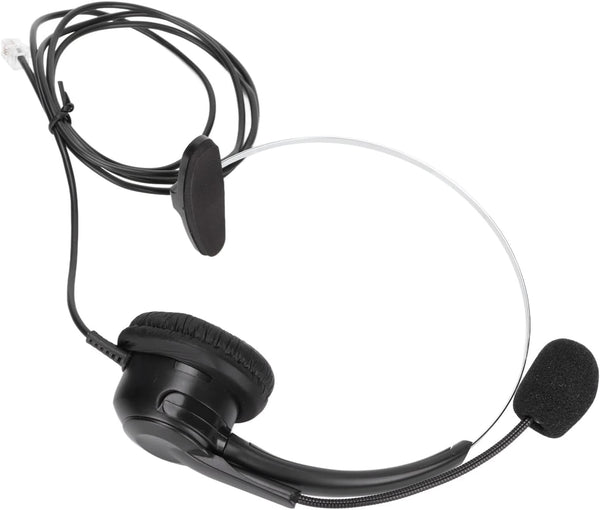 RJ9 Earphone, Ultra Lightweight Noise Cancelling Phone Headsets, 150 Ohm Speaker for Office Landline Phone