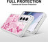 Yomjew 2 Pack S21 5G 6.2", Cute Clear Floral Phone Case for Samsung Galaxy Preppy Flowers Pattern Protective Soft Slim
