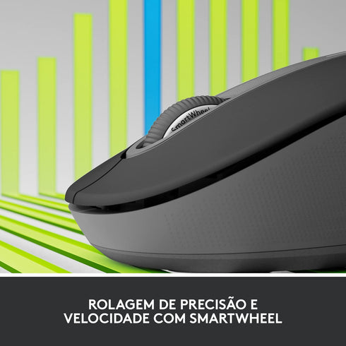 Logitech Signature M650 L Full Size Wireless Mouse, 2-Year Battery, Silent Clicks, Bluetooth, Graphite