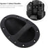 Guitar Accessories Speaker Carry Grasp Cabinet Handle: Black Chest Speaker Box Recessed Handle with Grip 2pcs for Loudspeaker Supplies Amplifier Speaker