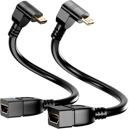 BERLAT 15CM High Speed 90 Degree Mini HDMI Left-Toward Male to HDMI Female