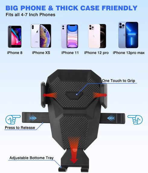 Karltys F150 Car Phone Holder for 2015-2020 Ford F-150, Air Vent Phone Mount for 4-7 Inch Phones