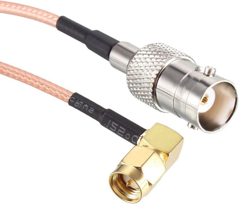 uxcell SMA Male Right Angle to BNC Female RF Coaxial Cable - RG316 Coax Cable, 0.5 Ft