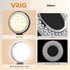 VRIG FD-05 2500K-8500K, 360 LED Video Light, Bi-Color, Multi-Angle Adjustable Fill Light for Action Cameras, Mirrorless
