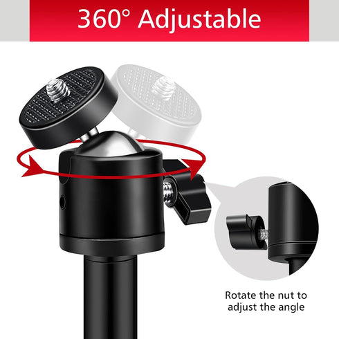 AVCMOTO 3 in1 360 1/4''-20 (6mm), (2 Pack) Game &Trail Camera Mount, Aluminum Degree Adjustable Universal Screw Mount