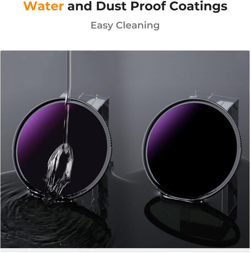 K&F Concept 52mm ND1000000 Ultra Dark ND Camera Lens Filter, 20-Stops Fixed Neutral Density with Waterproof & Scratch