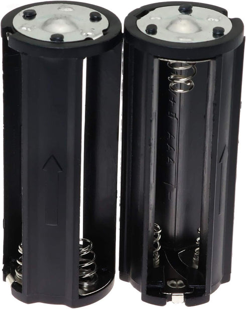 E-outstanding AAA Battery Holder 2PCS Black Cylindrical 3x1.5V AAA Plastic Battery Storage Adapter