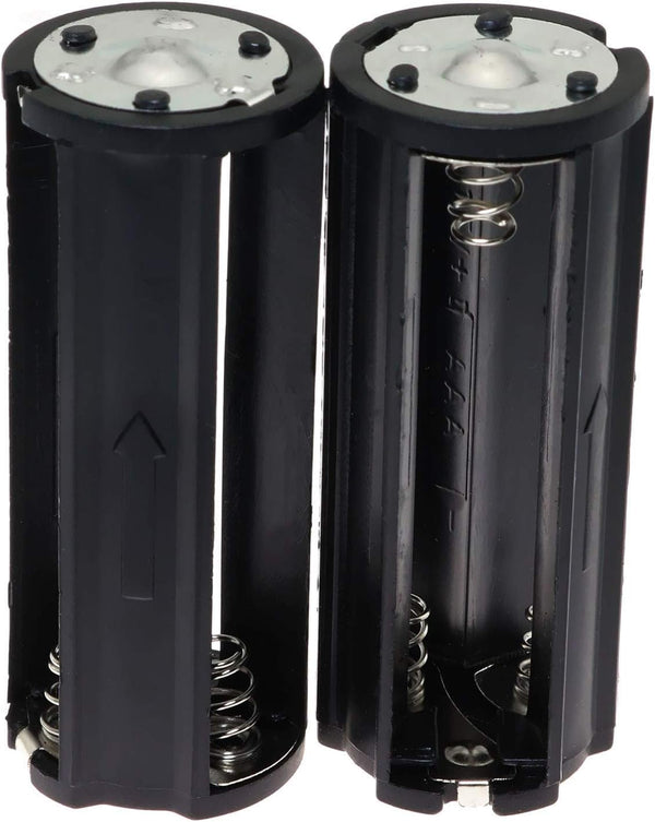 E-outstanding AAA Battery Holder 2PCS Black Cylindrical 3x1.5V AAA Plastic Battery Storage Adapter