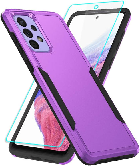for Samsung A53 5G Case - Galaxy A53 5G Case with Screen Protector, Full Body Protection Durable Rubber Cover Phone