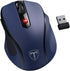 Wireless Mouse, D-09 Computer Mouse USB Cordless Mice for Laptop, 5-Level 2400 DPI, Portable for PC Mac