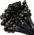 GTSE 100 Pack Black Screw Mount Head Zip Ties, 4" x 0.1", Zip Ties with Screw Hole