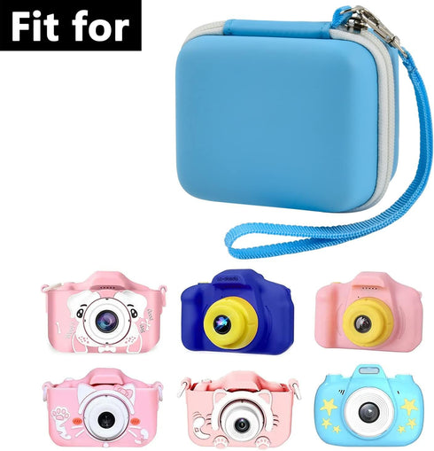 GWCASE Camera Case Compatible with Seckton for Goopow for Desuccus for Rindol for VATENIC for Rikum for GKTZ Kid Toy Video Camera. Kids Digital Cameras Carrying Holder Container (Box Only)-Light Blue