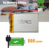 KBT 3.7V 500mAh Li-Polymer Battery, 303450 Rechargeable Li-ion Batteries Replacement for Dash Camera, 2pack