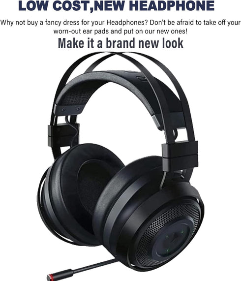 Nari Cooling-Gel Ear Pads for Razer Nari Ultimate, Nari Essential, Kraken Kitty, Kraken Tournament, Kraken X Headphones.