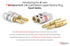 Nakamichi Excel Series 24k Gold Plated Banana Plug 12 AWG - 18 AWG Gauge Size 4mm for Speakers, Amplifier, Hi-Fi AV