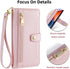 Asuwish Phone Case for Google Pixel 3 XL, Rose Gold Zipper Leather Wallet Cover with Screen Protector, Flip Stand,