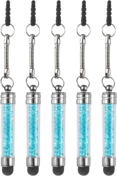 MECCANIXITY 5pcs Stylus Pen for Touch Screens, Mini Crystal Diamond Capacitive for All Touchscreen Devices