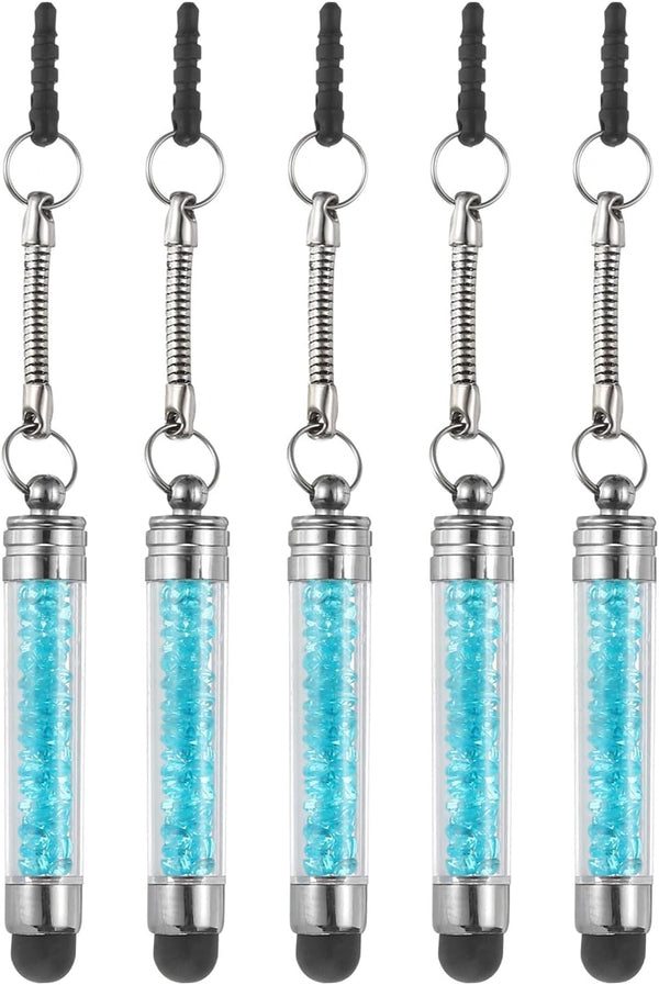 MECCANIXITY 5pcs Stylus Pen for Touch Screens, Mini Crystal Diamond Capacitive for All Touchscreen Devices