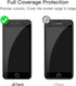 JETech Full Coverage Screen Protector for iPhone SE 3 (2022)/SE 2 (2020)/8/7 4.7-Inch, Black Edge, Case-Friendly, 3-Pack