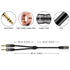 J&D Headphone Splitter 3.5mm Mic Audio Cable, 3.5mm Female to Dual 3.5mm Male Mic Splitter Cable for Cellphone, Headset, PC Durable Copper Shell Headphone Cord, 0.65 Feet