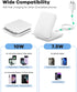 Wireless Samsung Charging Station, 15W Folding Travel Charger for Galaxy Z Flip 6/5/4, Compatible with iPhone