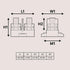 True Mods 12V-48V Dual Stud Battery Junction Post, 3/8 Inch M10 Power Distribution Post Terminal Bus Bar
