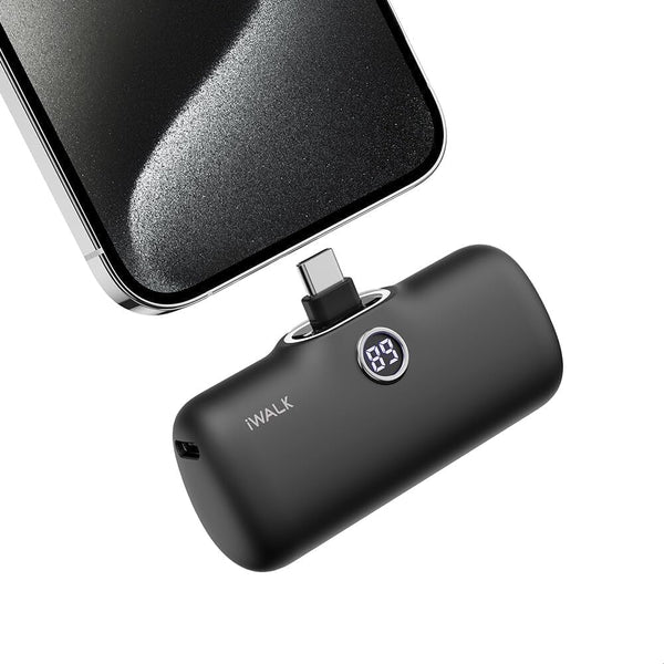 iWALK USB-C Portable Charger for iPhone 15, Mini 20W 4800mAh Wireless Power Bank, Fast Charging Travel Battery Pack