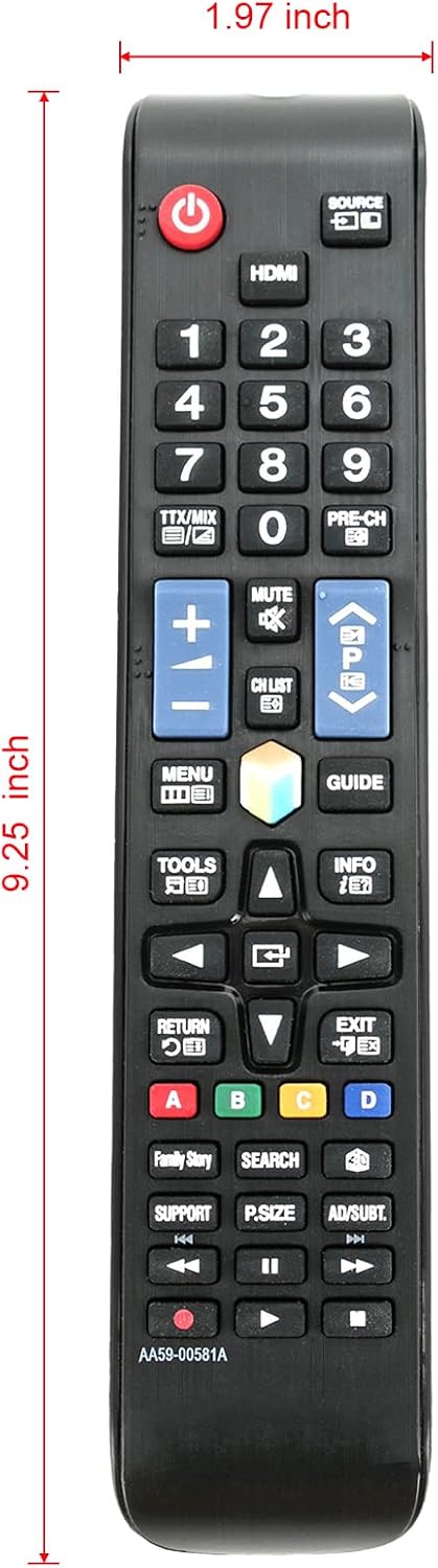 New AA59-00581A Replacement Remote for Samsung LED LCD 3D Smart TV Models