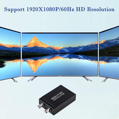 SDI to HDMI Converter, HDMI Adapter for 3G-SDI/HD-SDI/SD-SDI, Auto Format Detection, Video Converter with Stereo Audio