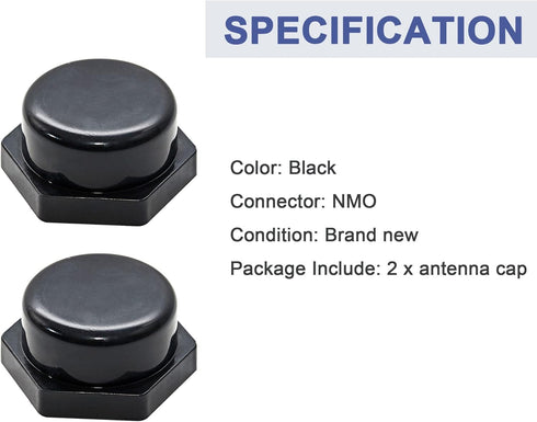 Anina NMO Antenna Mount Cap with O Ring Seal, Dust Weather Rain Cover, 2-Pack