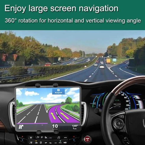 Car CD Slot Mount Tablet Holder for 4-13" iPad & Phone, Universal 360 Rotation for Car Truck Front