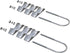 2 PCS Stainless Steel Antenna Mount Clamp U-Bolt Mounting Hardware Antenna Mast Clamp V Jaw Bracket Accessories for TV CB Ham Outside Home Antenna Double Pipe-Mounting