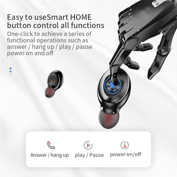 in-Ear Bluetooth Earbuds, Lightweight Headphones with Built-in Microphone, IPX5 Waterproof