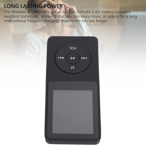 ciciglow MP3 MP4 1.8 Inch 3.5mm 64GB Player with Bluetooth, Screen Lossless Sound WL Music Player with Interface, Small