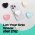 On The Grip OnTheGrip Compatible with Magsafe Magnetic Cute Glass Heart Design Collapsible Mobile Phone Grip Stand