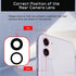 2 Sets for iPhone 11 OEM Rear Camera Lens with Dual-Sided Adhesive Replacement for iPhone11 Original Back Camera Glass Lens with Full Fix Tool Repair Kit Tweezers for A2111 A2223 A2221