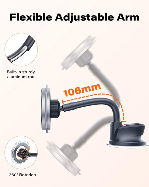 APPS2Car for MagSafe Car Mount, Magnetic Phone Holder for iPhone 15/14/13/12 Series & MagSafe Case
