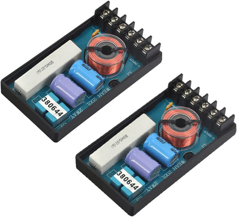 WEAH-2001 2 Way Crossover for Speaker - 2pcs Speaker Frequency Divider for Car Audio Speakers, Crossover Filter