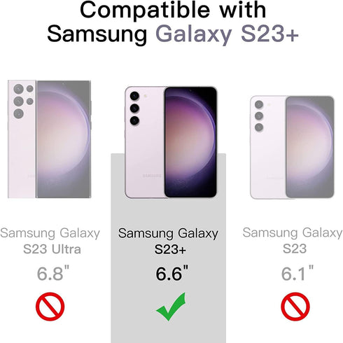 KIOMY Clear Case for Samsung Galaxy S23+ / S23 Plus, Shockproof Bumper Protective Cover Hybrid Design