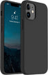 AOTESIER Shockproof iPhone 12 Mini Case, Food Grade Liquid Silicone with Soft Anti-Scratch Microfiber Lining, Black