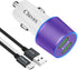 Rapid USB C Car Charger - Compatible for Samsung Galaxy S23/S22/S21/Note 20/Ultra/10/Plus, Quick Charge 3.0